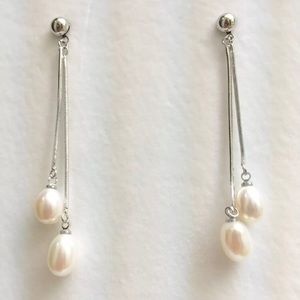 Sterling Silver And Freshwater Pearl Earrings